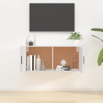 vidaXL Dulap TV montat pe perete, alb, 100x34,5x40 cm