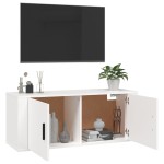 vidaXL Dulap TV montat pe perete, alb, 100x34,5x40 cm