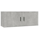 vidaXL Dulap TV montat pe perete, gri beton, 100x34,5x40 cm