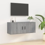 vidaXL Dulap TV montat pe perete, gri sonoma, 100x34,5x40 cm