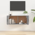 vidaXL Dulap TV montat pe perete, gri sonoma, 100x34,5x40 cm