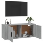 vidaXL Dulap TV montat pe perete, gri sonoma, 100x34,5x40 cm