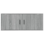 vidaXL Dulap TV montat pe perete, gri sonoma, 100x34,5x40 cm