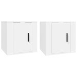 vidaXL Dulapuri TV montate pe perete, 2 buc., alb, 40x34,5x40 cm vidaXL Dulapuri TV montate pe perete, 2 buc., alb, 40x34,5x40 cm