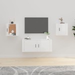 vidaXL Dulapuri TV montate perete 2 buc. alb extralucios 40x34,5x40 cm vidaXL Dulapuri TV montate perete 2 buc. alb extralucios 40x34,5x40 cm