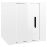 vidaXL Dulapuri TV montate perete 2 buc. alb extralucios 40x34,5x40 cm vidaXL Dulapuri TV montate perete 2 buc. alb extralucios 40x34,5x40 cm