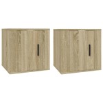 vidaXL Dulapuri TV montate pe perete 2 buc stejar sonoma 40x34,5x40 cm