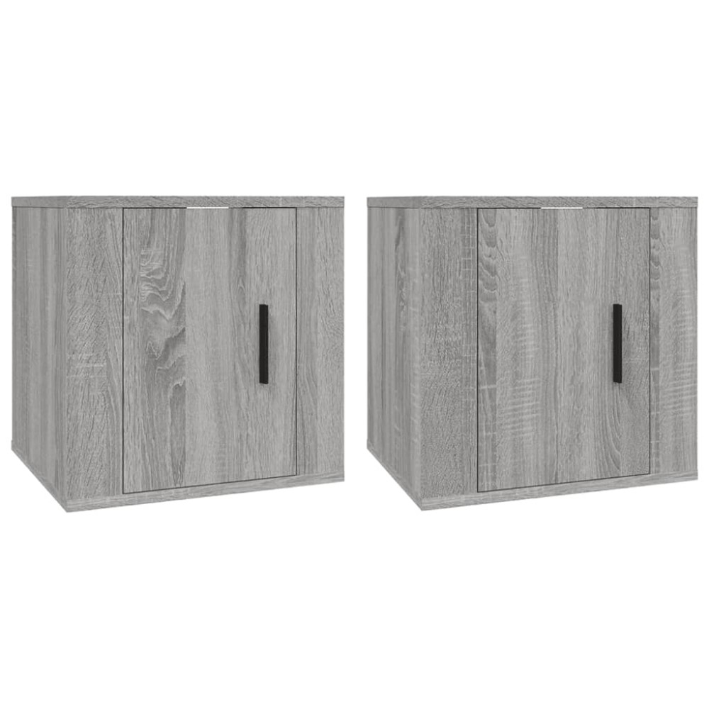 vidaXL Dulapuri TV montate pe perete 2 buc. gri sonoma 40x34,5x40 cm