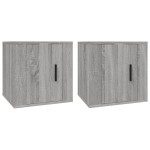 vidaXL Dulapuri TV montate pe perete 2 buc. gri sonoma 40x34,5x40 cm