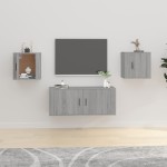 vidaXL Dulapuri TV montate pe perete 2 buc. gri sonoma 40x34,5x40 cm