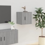vidaXL Dulapuri TV montate pe perete 2 buc. gri sonoma 40x34,5x40 cm
