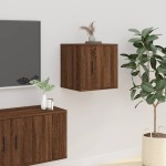vidaXL Dulapuri TV montate pe perete 2 buc. stejar maro 40x34,5x40 cm