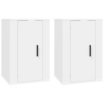 vidaXL Dulapuri TV montate pe perete, 2 buc., alb, 40x34,5x60 cm vidaXL Dulapuri TV montate pe perete, 2 buc., alb, 40x34,5x60 cm