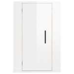 vidaXL Dulap TV montat pe perete, alb extralucios, 40x34,5x60 cm