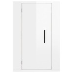 vidaXL Dulapuri TV montaj perete 2 buc. alb extralucios 40x34,5x60 cm