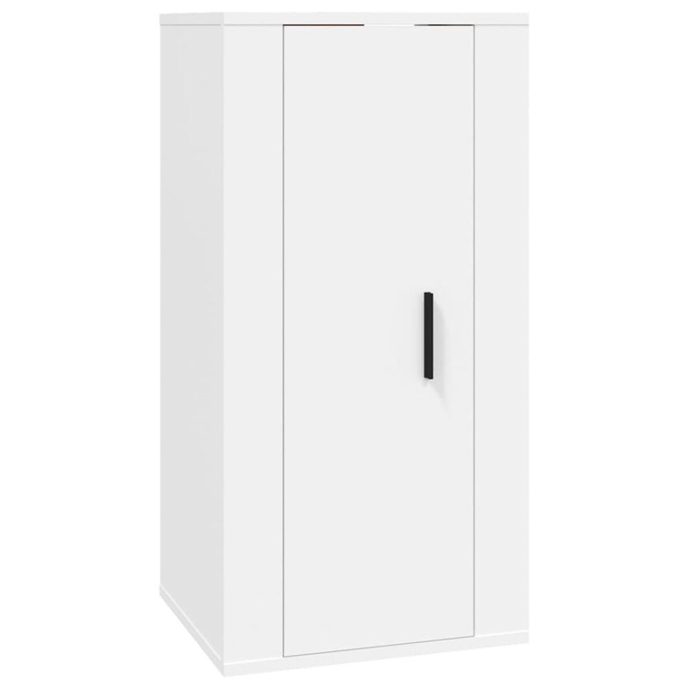 vidaXL Dulap TV montat pe perete, alb, 40x34,5x80 cm