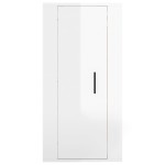 vidaXL Dulap TV montat pe perete, alb extralucios, 40x34,5x80 cm