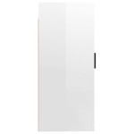 vidaXL Dulap TV montat pe perete, alb extralucios, 40x34,5x80 cm