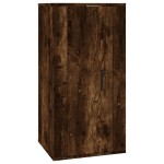 vidaXL Dulap TV montat pe perete, stejar fumuriu, 40x34,5x80 cm