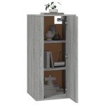 vidaXL Dulap TV montat pe perete, gri sonoma, 40x34,5x80 cm