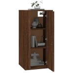 vidaXL Dulap TV montat pe perete, stejar maro, 40x34,5x80 cm