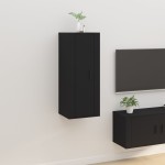 vidaXL Dulap TV montat pe perete, negru, 40x34,5x100 cm
