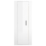 vidaXL Dulap TV montat pe perete, alb extralucios, 40x34,5x100 cm
