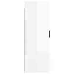 vidaXL Dulap TV montat pe perete, alb extralucios, 40x34,5x100 cm