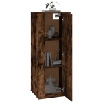 vidaXL Dulap TV montat pe perete, stejar fumuriu, 40x34,5x100 cm