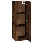 vidaXL Dulap TV montat pe perete, stejar fumuriu, 40x34,5x100 cm