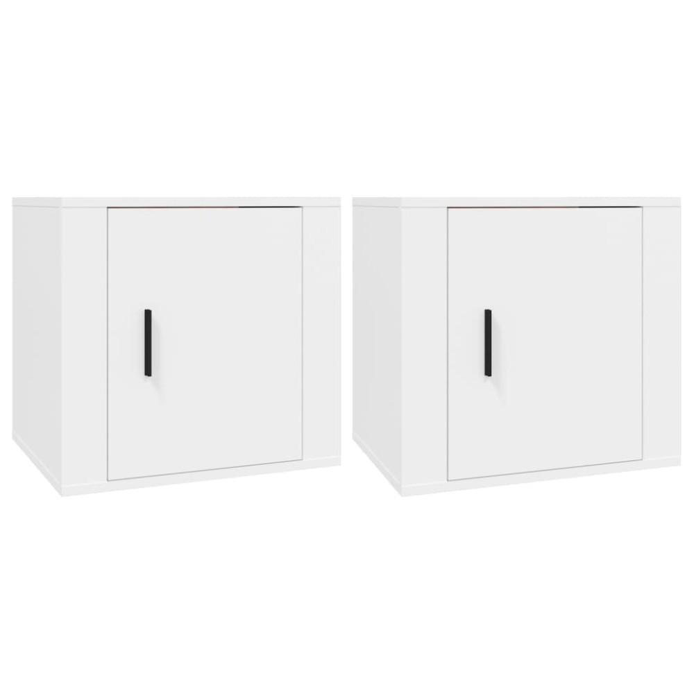 vidaXL Noptiere, 2 buc., alb, 50x39x47 cm