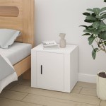 vidaXL Noptiere, 2 buc., alb, 50x39x47 cm vidaXL Noptiere, 2 buc., alb, 50x39x47 cm