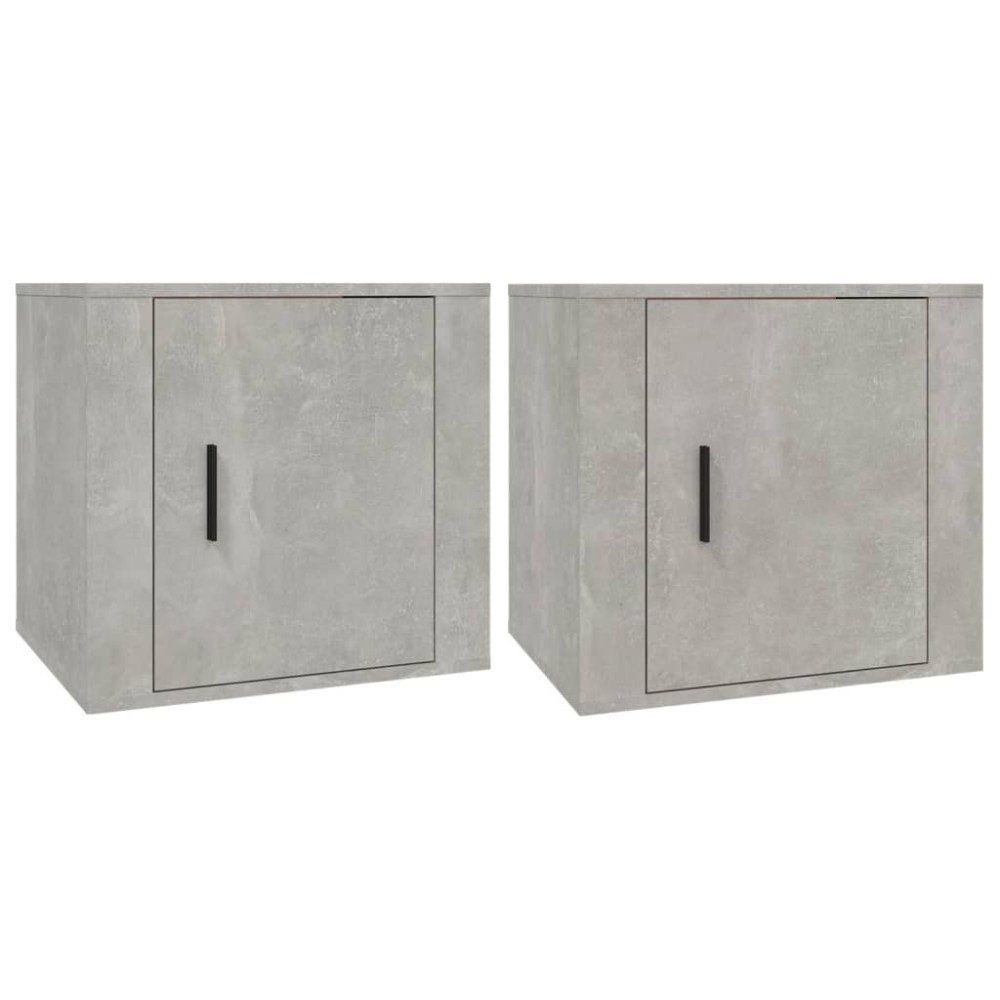 vidaXL Noptiere, 2 buc., gri beton, 50x39x47 cm