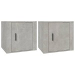 vidaXL Noptiere, 2 buc., gri beton, 50x39x47 cm vidaXL Noptiere, 2 buc., gri beton, 50x39x47 cm