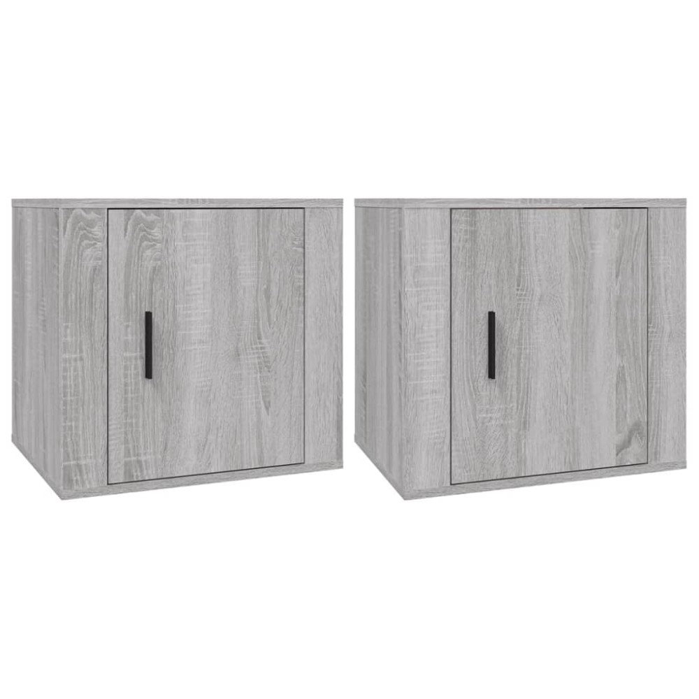 vidaXL Noptiere, 2 buc., gri sonoma, 50x39x47 cm