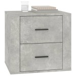 vidaXL Noptieră, gri beton, 50x39x47 cm vidaXL Noptieră, gri beton, 50x39x47 cm