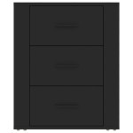 vidaXL Noptieră, negru, 50x36x60 cm, lemn prelucrat