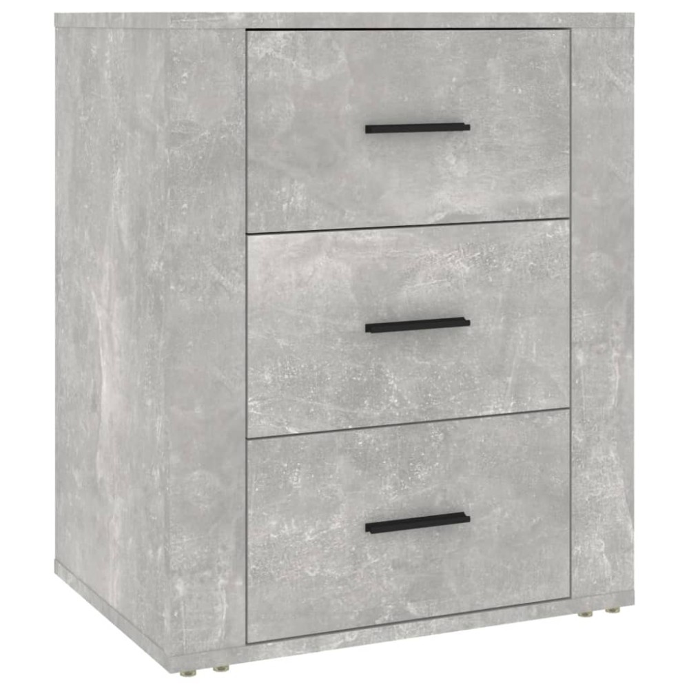 vidaXL Noptieră, gri beton, 50x36x60 cm, lemn prelucrat