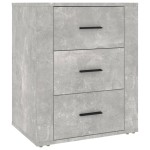 vidaXL Noptieră, gri beton, 50x36x60 cm, lemn prelucrat