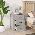 vidaXL Noptieră, gri beton, 50x36x60 cm, lemn prelucrat