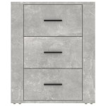 vidaXL Noptieră, gri beton, 50x36x60 cm, lemn prelucrat
