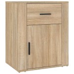 vidaXL Noptieră, stejar sonoma, 50x36x60 cm, lemn prelucrat vidaXL Noptieră, stejar sonoma, 50x36x60 cm, lemn prelucrat