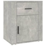 vidaXL Noptieră, gri beton, 50x36x60 cm, lemn prelucrat