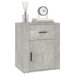 vidaXL Noptieră, gri beton, 50x36x60 cm, lemn prelucrat