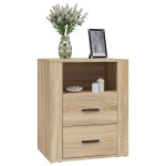 vidaXL Noptieră, stejar sonoma, 50x36x60 cm, lemn prelucrat vidaXL Noptieră, stejar sonoma, 50x36x60 cm, lemn prelucrat