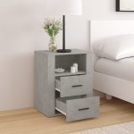 vidaXL Noptieră, gri beton, 50x36x60 cm, lemn prelucrat