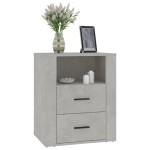 vidaXL Noptieră, gri beton, 50x36x60 cm, lemn prelucrat