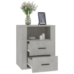 vidaXL Noptieră, gri beton, 50x36x60 cm, lemn prelucrat