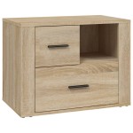 vidaXL Noptieră, stejar sonoma, 60x36x45 cm, lemn prelucrat vidaXL Noptieră, stejar sonoma, 60x36x45 cm, lemn prelucrat