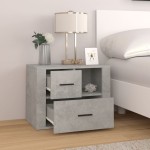 vidaXL Noptieră, gri beton, 60x36x45 cm, lemn prelucrat